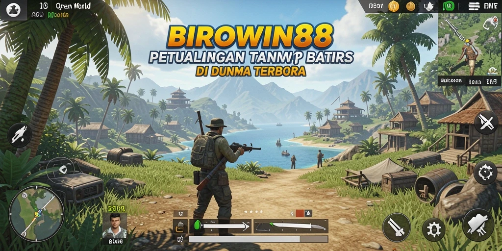 Tampilan antarmuka BROWIN88 dalam dunia terbuka yang menawan.