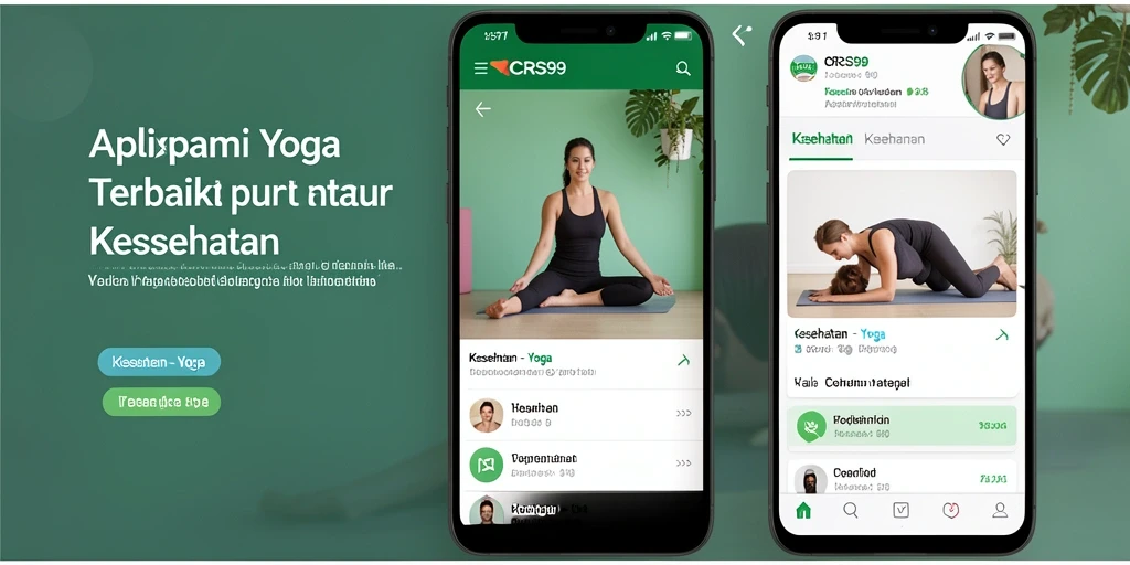 Antarmuka CRS99 menampilkan sesi yoga yang mudah diakses.