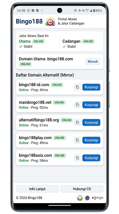 Tampilan link alternatif bingo188